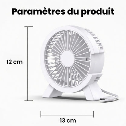Ventilateur USB Silencieux Rechargeable